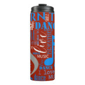 Geboren zum Tanzen von Blau/Weiß/FarbeID277 Thermosbecher (Vorderseite)