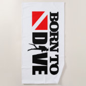 Geboren zum Tauchen (DF) Strandtuch (Vorderseite)