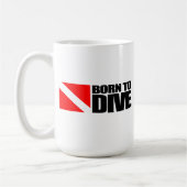 Geboren zum Tauchen Kaffeetasse (Links)