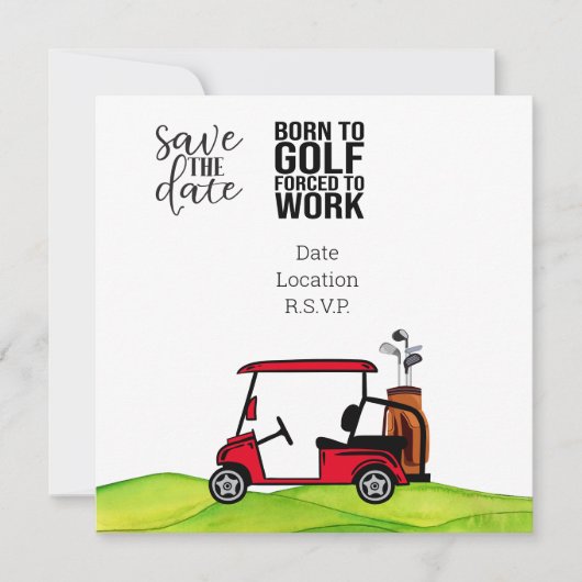 Geboren zur Arbeit Einladung (Vorderseite)