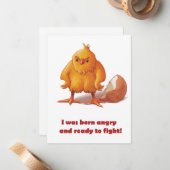 Geboren zur Bekämpfung Mitteilungskarte (Vorderseite/Rückseite Beispiel)