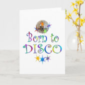 Geboren zur Disco Karte (Gelbe Blume)