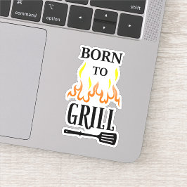 Geboren zur Grill-GRILLEN Aufkleber