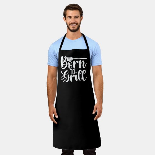 Geboren zur Grill-GRILLEN-Schürze Schürze (Getragen)