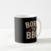 Geboren zur GRILLEN - Vintager Grillmeister von Fu Kaffeetasse (VorderseiteRechts)
