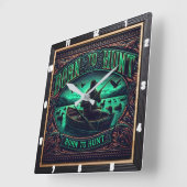 Geboren zur Jagd Quadratische Wanduhr (Winkel)