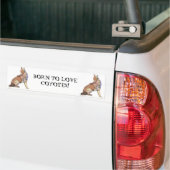 GEBOREN ZUR LIEBE COYOTES WILD TIERE QUOTE ART AUTOAUFKLEBER (Auf Lkw)