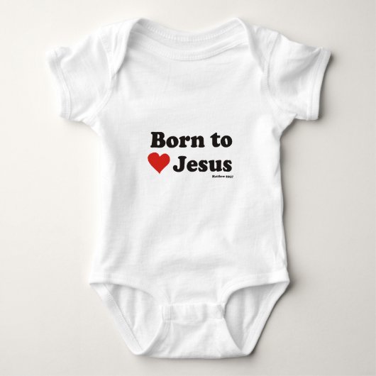 Geboren zur Liebe Jesus Baby Strampler (Vorderseite)