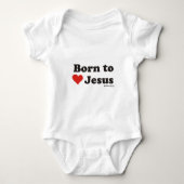 Geboren zur Liebe Jesus Baby Strampler (Vorderseite)