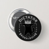 Geboren zur Regel | Funny Cat Design Button (Vorne & Hinten)