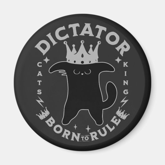 Geboren zur Regel | Funny Cat Design Magnet (Vorne)