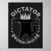 Geboren zur Regel | Funny Cat Design Poster (Vorne)