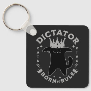 Geboren zur Regel Funny Cat Design Schlüsselanhänger