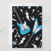 Geboren zur ROCK Baby Dusche Einladung, Gitarre ei Einladung (Rückseite)