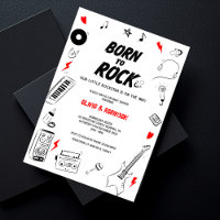 Geboren zur Rock Rock Star Baby Dusche