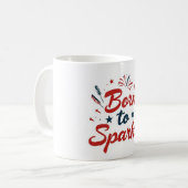 Geboren zur Sparkle Patriotic Tasse (Vorderseite Links)