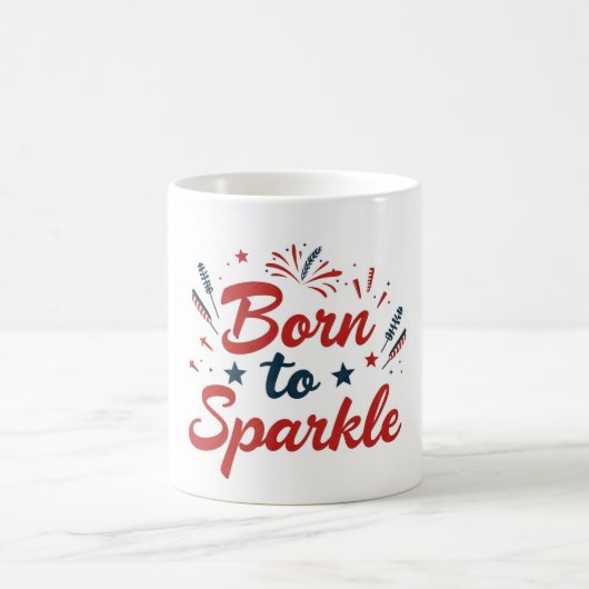 Geboren zur Sparkle Patriotic Tasse (Mittel)