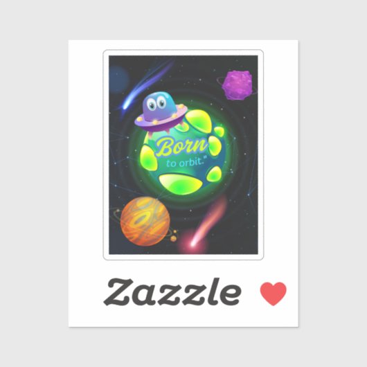 Geboren zur Umlaufbahn Aufkleber (Blatt)