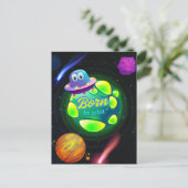 Geboren zur Umlaufbahn Postkarte (Stehend Vorderseite)