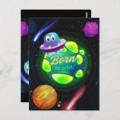 Geboren zur Umlaufbahn Postkarte (Vorne/Hinten)