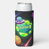 Geboren zur Umlaufbahn Selters Dosenkühler (Seltzer Rückseite)