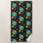 Geboren zur Umlaufbahn Strandtuch (Vorderseite)