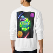 Geboren zur Umlaufbahn Sweatshirt (Rückseite)