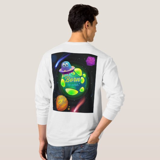 Geboren zur Umlaufbahn T-Shirt (Schwarz voll)