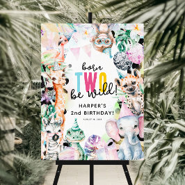 Geboren zwei Wild Safari Tiere Cool 2. Geburtstag