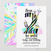 Geboren zwei wilde 2. Geburtstagseinladung Einladung (Vorne/Hinten)
