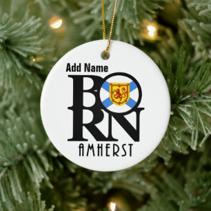 GEBORENE Amherst individuell anpassbar Keramik Ornament