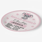 Geborene Babydetails Rosa Koala Pappteller (Schrägansicht)