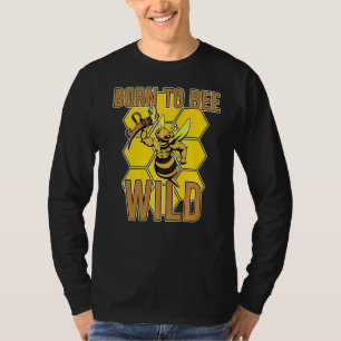 Geborene Biene Wilde Gelbe Insekt Farmland Honigbi T-Shirt