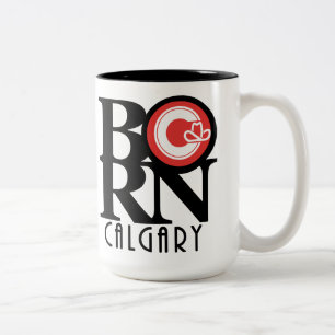 GEBORENE Calgary 15oz (Stadtflagge) Zweifarbige Tasse