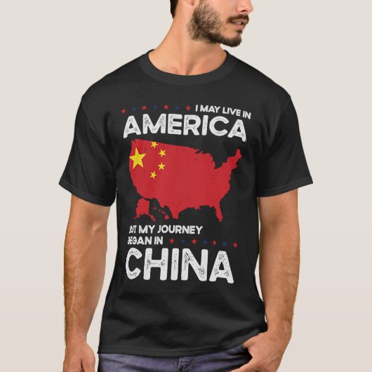 Geborene chinesische China Amerikanisch-USA Staats T-Shirt (Vorderseite)