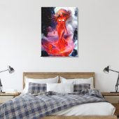 "Geborene des Inferno" - Vulkanweibchen-Portrait Leinwanddruck (Insitu (Schlafzimmer))