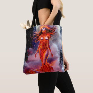 "Geborene des Inferno" - Vulkanweibchen-Portrait Tasche