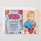 Geborene Einladung mit Foto (Vorderseite)