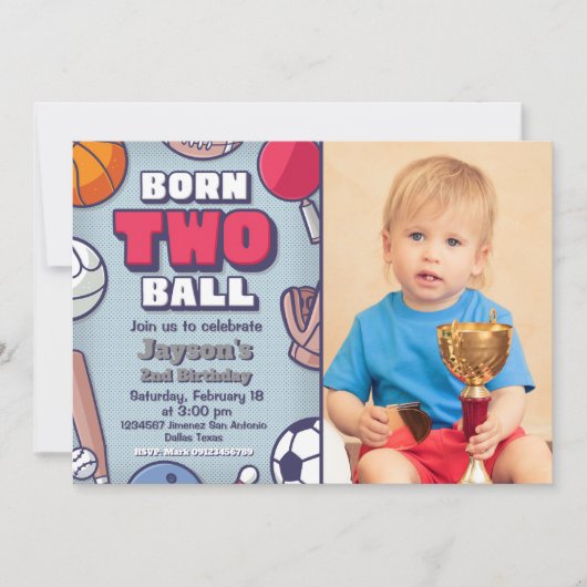 Geborene Einladung mit Foto (Vorderseite)