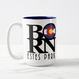 GEBORENE Estes Park Colorado 15oz Zweifarbige Tasse