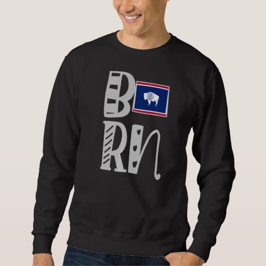 Geborene Fälschung von Blockbuchstaben Sweatshirt (Vorderseite)