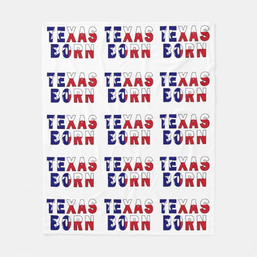 Geborene Flagge von Texas Fleecedecke (Vorderseite)