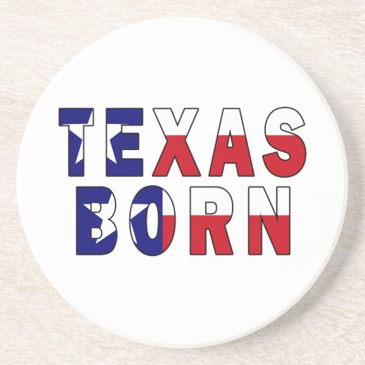 Geborene Flagge von Texas Getränkeuntersetzer (Vorne)