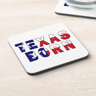 Geborene Flagge von Texas Getränkeuntersetzer