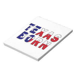 Geborene Flagge von Texas Notizblock