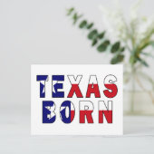 Geborene Flagge von Texas Postkarte (Stehend Vorderseite)