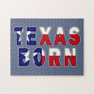 Geborene Flagge von Texas Puzzle