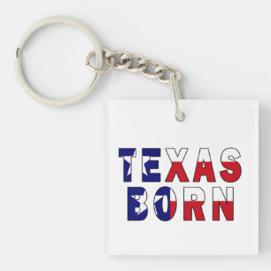 Geborene Flagge von Texas Schlüsselanhänger