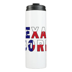 Geborene Flagge von Texas Thermosbecher