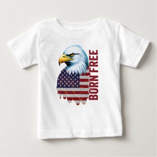Geborene Freiheit des amerikanischen Adlers Baby T-shirt